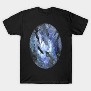 Watercolour galaxy painting - astronomy inspired fine art T-Shirt